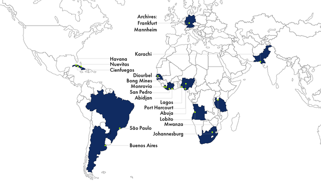 Focus regions and case studies of the Conquering (with) Concrete Project